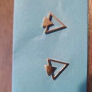 Rose gold geometric earrings